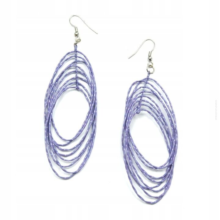 KOLCZYKI METALOWE WISZĄCE 