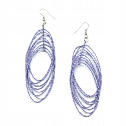 KOLCZYKI METALOWE WISZĄCE "DRUCIKI"                                          (0611-650 SA)