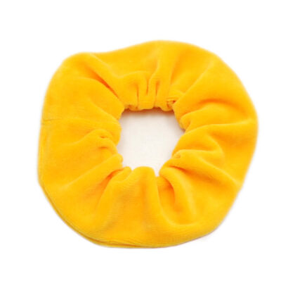 GUMKA DO WŁOSÓW SCRUNCHIE WELUR ŻÓŁTA PRODUKT POLSKI 0103-Ż