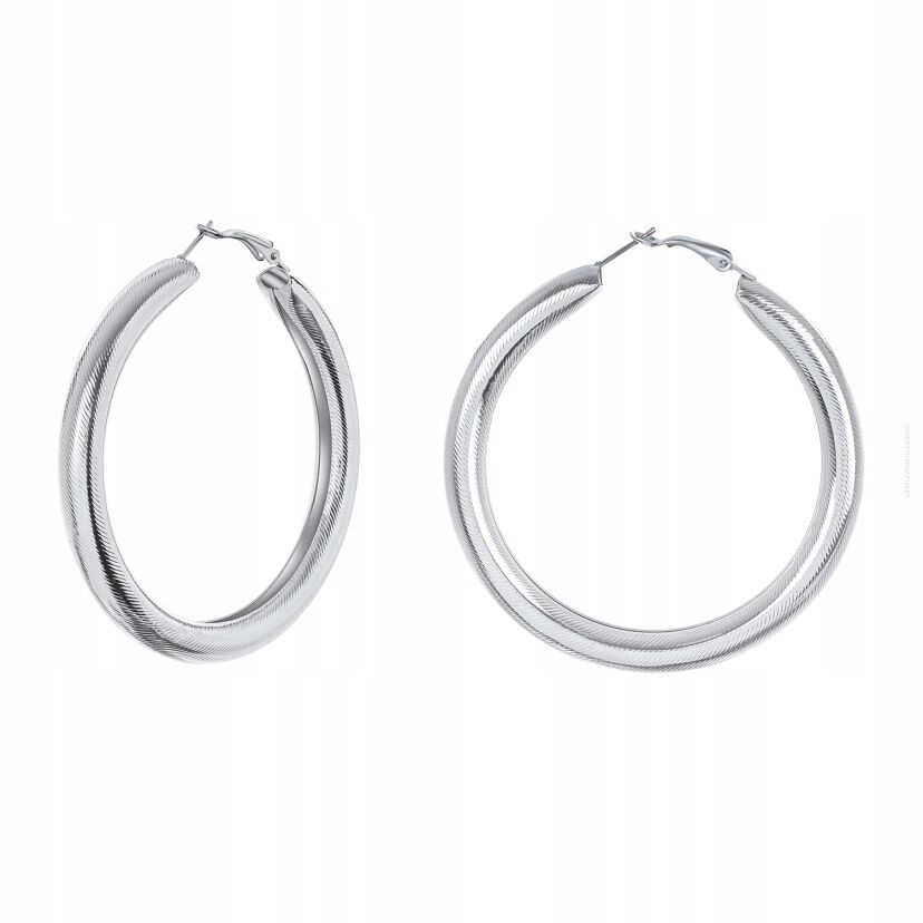 KOLCZYKI SREBRNE GRAWEROWANE KOŁA                                       (0689-500 SA)