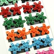 KOLCZYKI NA PALETCE-GWIAZDKI (12 PAR) 0605-159 - 2