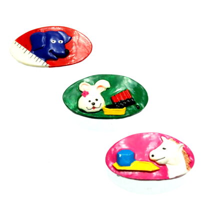 KLAMRY / SPINKI DO WŁOSÓW DZIECIĘCE KOLOROWE 3 SZTUKI (0209-552)