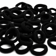 GUMKI DO WŁOSÓW MAŁE CZARNE 50 SZTUK (DS-035-6 SAM) - 2