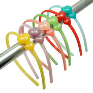 OPASKI DO WŁOSÓW DZIECIĘCE Z SERDUSZKAMI 6 SZTUK                                  (6329 SAM) - 3