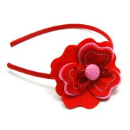 OPASKI DO WŁOSÓW Z KWIATEM KOLOROWE 12 SZTUK (0612 SM) - 5