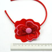 OPASKI DO WŁOSÓW Z KWIATEM KOLOROWE 12 SZTUK (0612 SM) - 6