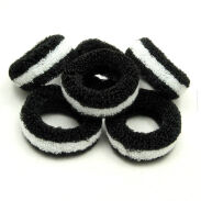 GUMKI DO WŁOSÓW FROTKI DUŻE BIAŁO-CZARNE (4 SZTUKI)  0194-51 - 2