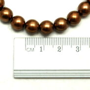 BRANSOLETKA KLASYCZNA BRĄZOWA Z PEREŁEK JABLONEX (BRPR-11 SAH) - 3