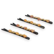 WSUWKI OZDOBNE Z KOLOROWYMI KORALIKAMI – KOMPLET 4 SZTUKI                 (5992-18 SA) - 2