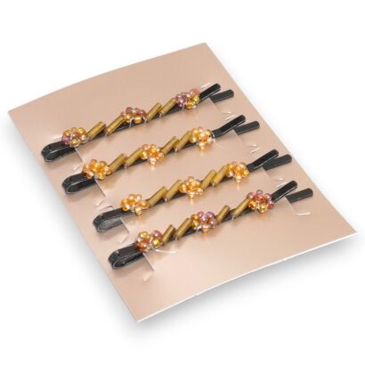 WSUWKI OZDOBNE Z KOLOROWYMI KORALIKAMI – KOMPLET 4 SZTUKI                 (5992-18 SA)