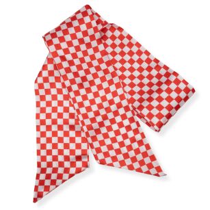 APASZKA / CHUSTA DAMSKA CZERWONO-BIAŁA KRATKA                                                          AP-3