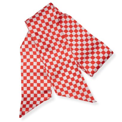 APASZKA / CHUSTA DAMSKA CZERWONO-BIAŁA KRATKA                                                          AP-3