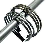 OPASKI DO WŁOSÓW POTRÓJNE CZARNE W KRATKĘ 6 SZTUK 2631 SAM) - 2