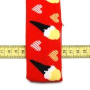 OPASKI NA GŁOWĘ ELASTYCZNE -MOTYW LODY I SERCA  5 SZTUK                        0193-54 - 2