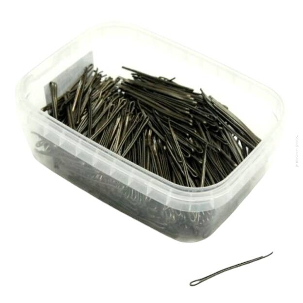 WSUWKI DO WŁOSÓW IZA BRĄZOWE PROSTE 4 CM 350G                                    (014/350)