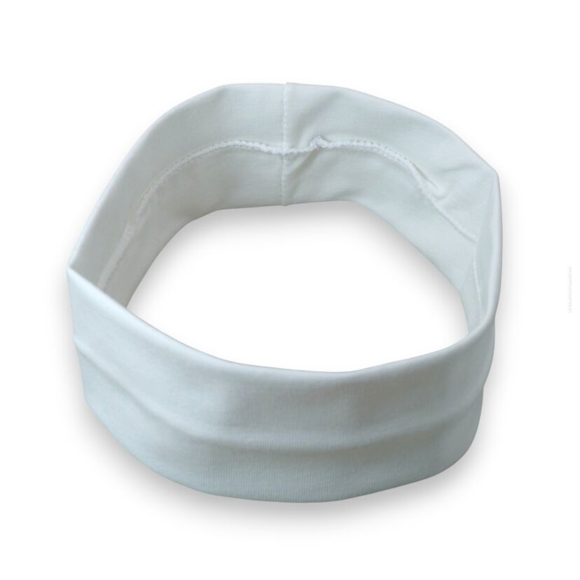OPASKA NA GŁOWĘ ELASTYCZNA WANILIOWA WĄSKA 5.5 CM                               0171-1)