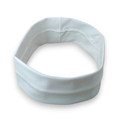 OPASKA NA GŁOWĘ ELASTYCZNA WANILIOWA WĄSKA 5.5 CM                               0171-1)