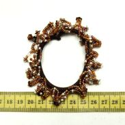 GUMKA DO WŁOSÓW OZDOBNA BRĄZOWA KRYSZTAŁKI / KORALIKI 6 SZTUK 0187-64 - 2