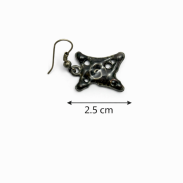 KOLCZYKI WISZĄCE GWIAZDY VINTAGE CIEMNO-SZARE 0617-24 - 4