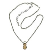 NASZYJNIK / WISIOREK NA ŁAŃCUSZKU Z ZAWIESZKĄ Z CYRKONIAMI                                           0611-1319-1 A/S - 2