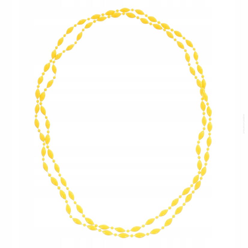 KORALE PLASTIKOWE DŁUGIE DROBNE ŻÓŁTE                                                            (0617-1006 SAHG)