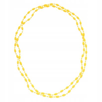 KORALE PLASTIKOWE DŁUGIE DROBNE ŻÓŁTE                                                            (0617-1006 SAHG)