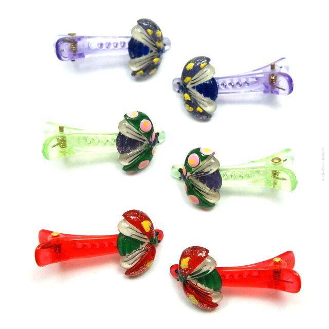 SPINKI DO WŁOSÓW DZIECIĘCE Z BIEDRONKAMI 6 SZTUK (0301-594)