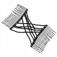 GRZEBIEŃ OZDOBNY METALOWY NA GUMCE  (0028-613) - 2