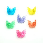 SZCZĘKI / KRABIKI KOLOROWE- TRANSPARENTNE MOTYLKI  60 SZTUK                                                      (5810-1 SAM2) - 2