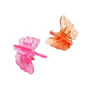 SZCZĘKI / KRABIKI KOLOROWE- TRANSPARENTNE MOTYLKI  60 SZTUK                                                      (5810-1 SAM2) - 3