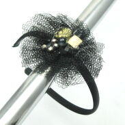 FASCYNATOR DO WŁOSÓW-OPASKA CZARNA                                                                  (OPFA SAH) - 2