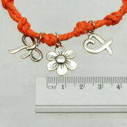 BRANSOLETKA POMARAŃCZOWA Z ZAWIESZKAMI -KOŃCÓWKA SERII !                                                                                       0613-2 - 2