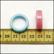 PIERŚCIONKI PLASTIKOWE PASTELOWE RÓŻOWE I NIEBIESKIE (6 szt) 0734-09 - 3