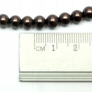 KORALE KLASYCZNE PEREŁKI BRĄZOWE 50 cm 0642-504 - 3