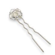 KOKÓWKI METALOWE 10 CM Z OZDOBNYM KWIATKIEM W KSZTAŁCIE RÓŻY – 2 SZTUKI                      (0016-1 SA) - 2