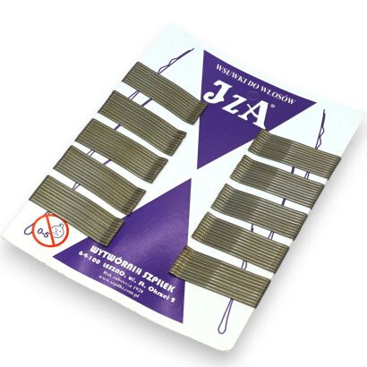WSUWKI DO WŁOSÓW PROSTE BRĄZ BEZ KULKI 5 CM100 SZTUK                                                          (015/100)