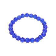 BRANSOLETKA JABLONEX – SZKLANA NA GUMCE NIEBIESKI                                                                      (2507 SA) - 2