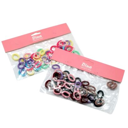 DINA GUMKI DO WŁOSÓW MAŁE KOLOROWE 100 SZTUK                                                                 (300154-1 SA)