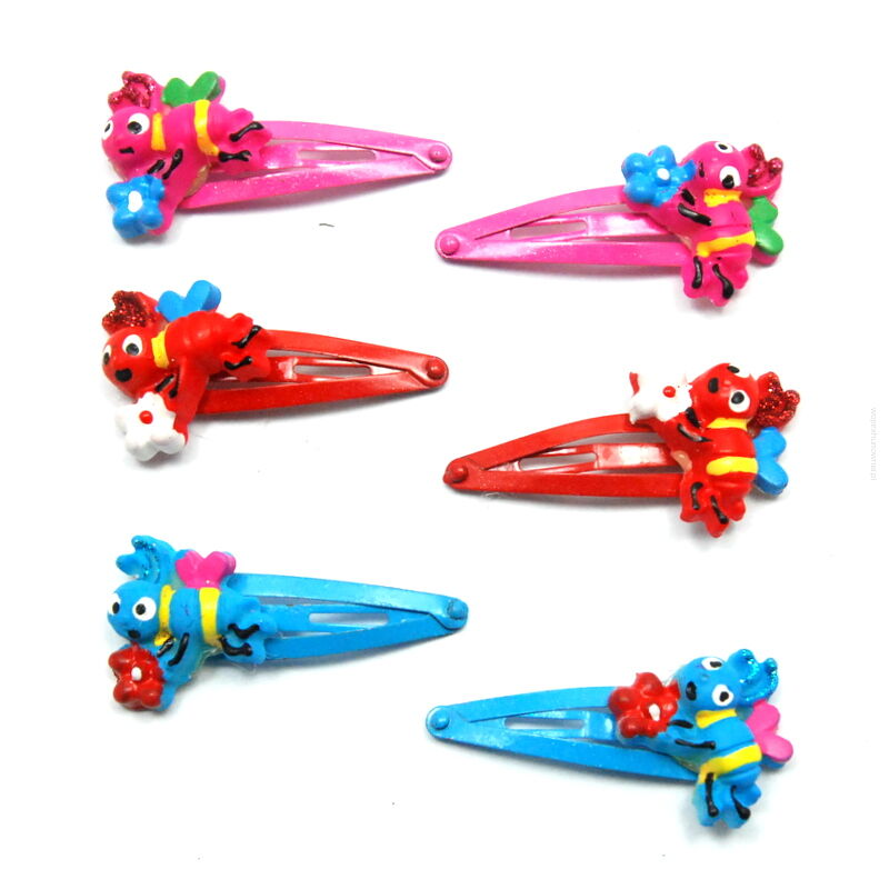 SPINKI / PYKI DO WŁOSÓW DZIECIĘCE PSZCZÓŁKI 6 SZTUK                                  (7029 SA)