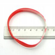 BRANSOLETKI BIAŁO CZERWONE GUMOWE KOMPLET 3 SZTUKI                                                        0665-565 - 2