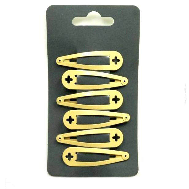 SPINKI DO WŁOSÓW BEŻOWE GŁADKIE 6 SZTUK                                                                               (P50/C/6)