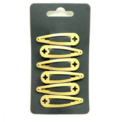 SPINKI DO WŁOSÓW BEŻOWE GŁADKIE 6 SZTUK                                                                               (P50/C/6)