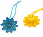 GUMKI DO WŁOSÓW DZIECIĘCE KWIATKI MIX KOLORÓW 12 SZTUK (0330 SA) - 3