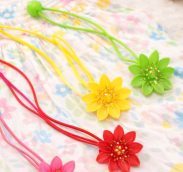 GUMKI DO WŁOSÓW DZIECIĘCE KWIATKI MIX KOLORÓW 12 SZTUK (0330 SA) - 2