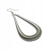 KOLCZYKI WISZĄCE METALOWE SREBRNE                                                                        (0611-630 SA) - 2