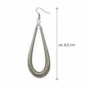 KOLCZYKI WISZĄCE METALOWE SREBRNE                                                                        (0611-630 SA) - 3