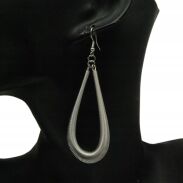 KOLCZYKI WISZĄCE METALOWE SREBRNE                                                                        (0611-630 SA) - 3