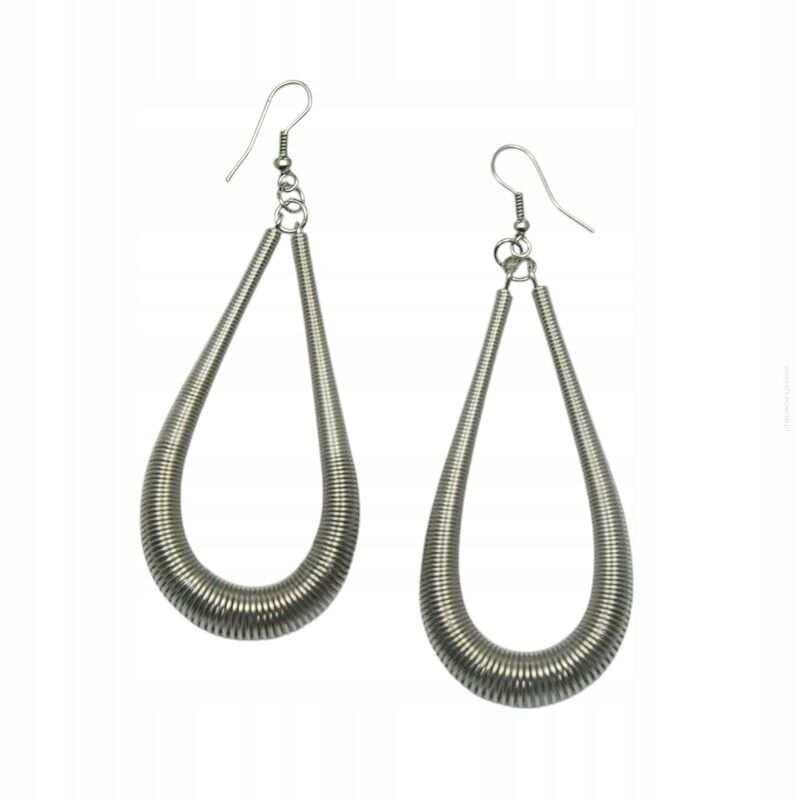 KOLCZYKI WISZĄCE METALOWE SREBRNE                                                                        (0611-630 SA)