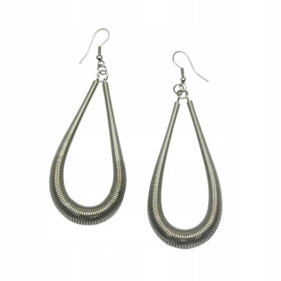 KOLCZYKI WISZĄCE METALOWE SREBRNE                                                                        (0611-630 SA)