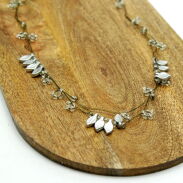 WISIOR / NASZYJNIK NA ŁAŃCUSZKACH SREBRNY                                         (7W287-4 SAM 4) - 2